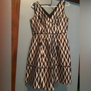 Banana Republic BR silver and black sleeveless cocktail dress